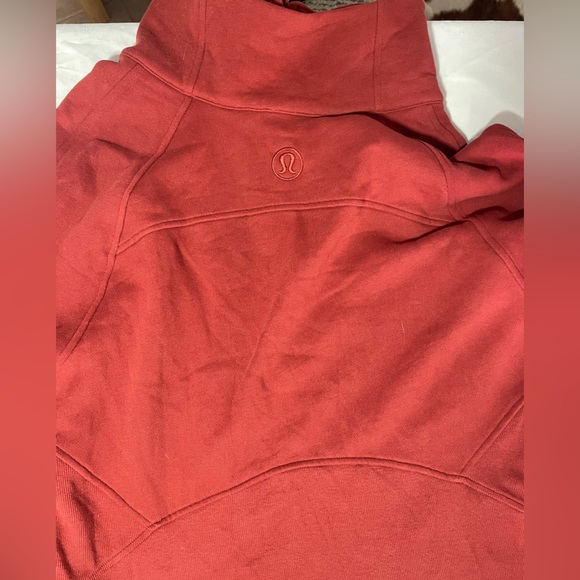 lululemon Scuba Oversized Funnel Neck Half Zip Terra Orange XL/XXL - Picture 4 of 5
